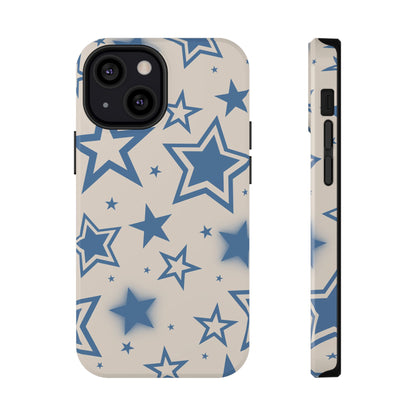 Beige & Blue Stardust iPhone Case