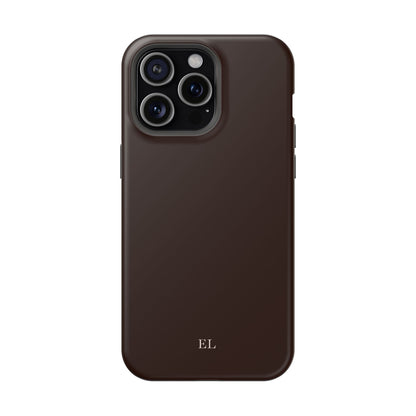 Custom Initials Mocha iPhone Case