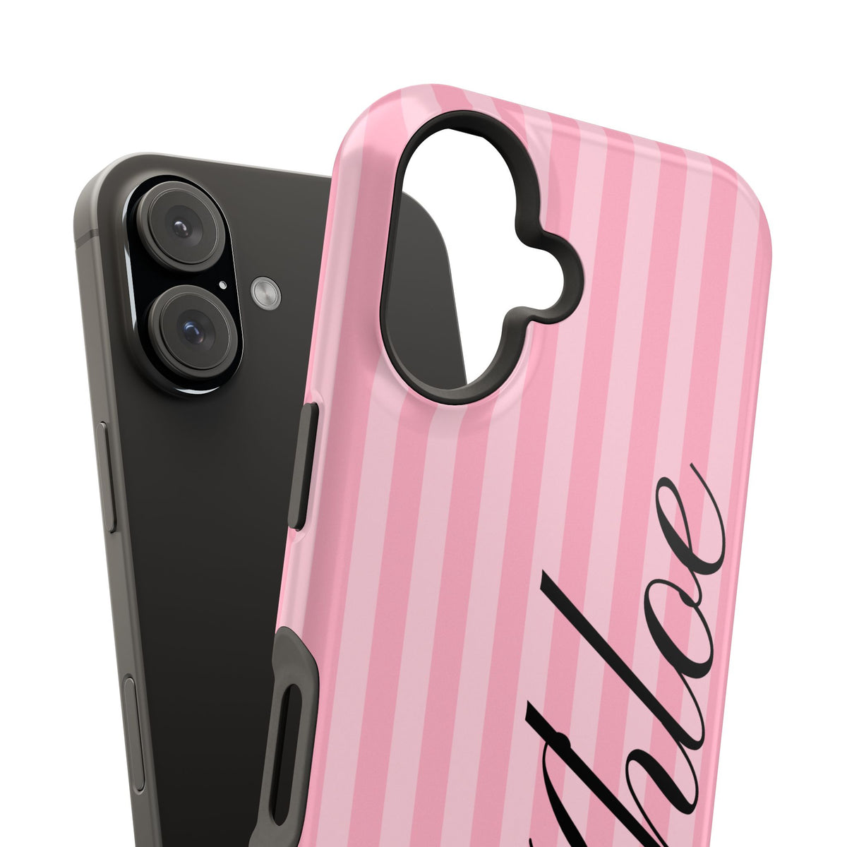 Personalized Bubblegum Stripes iPhone Case