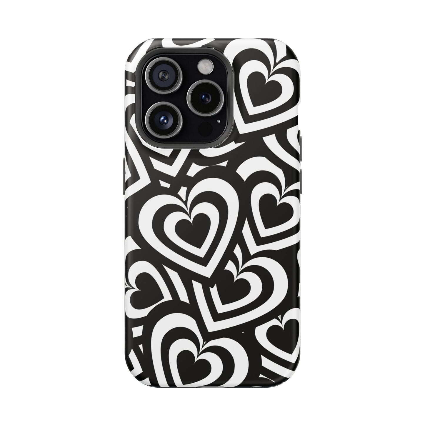 Black & White Hearts iPhone Case