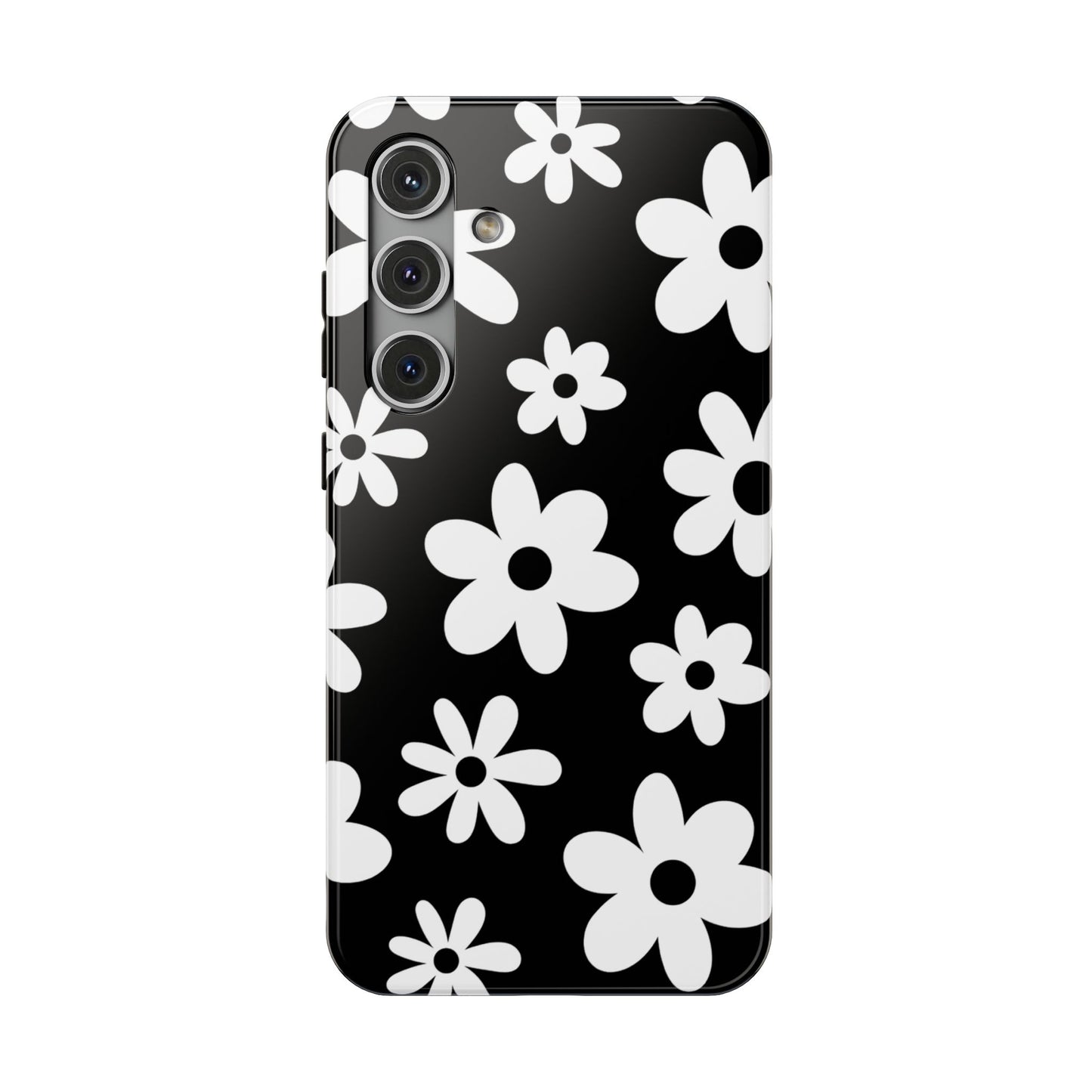 Black Flower Power Samsung Case