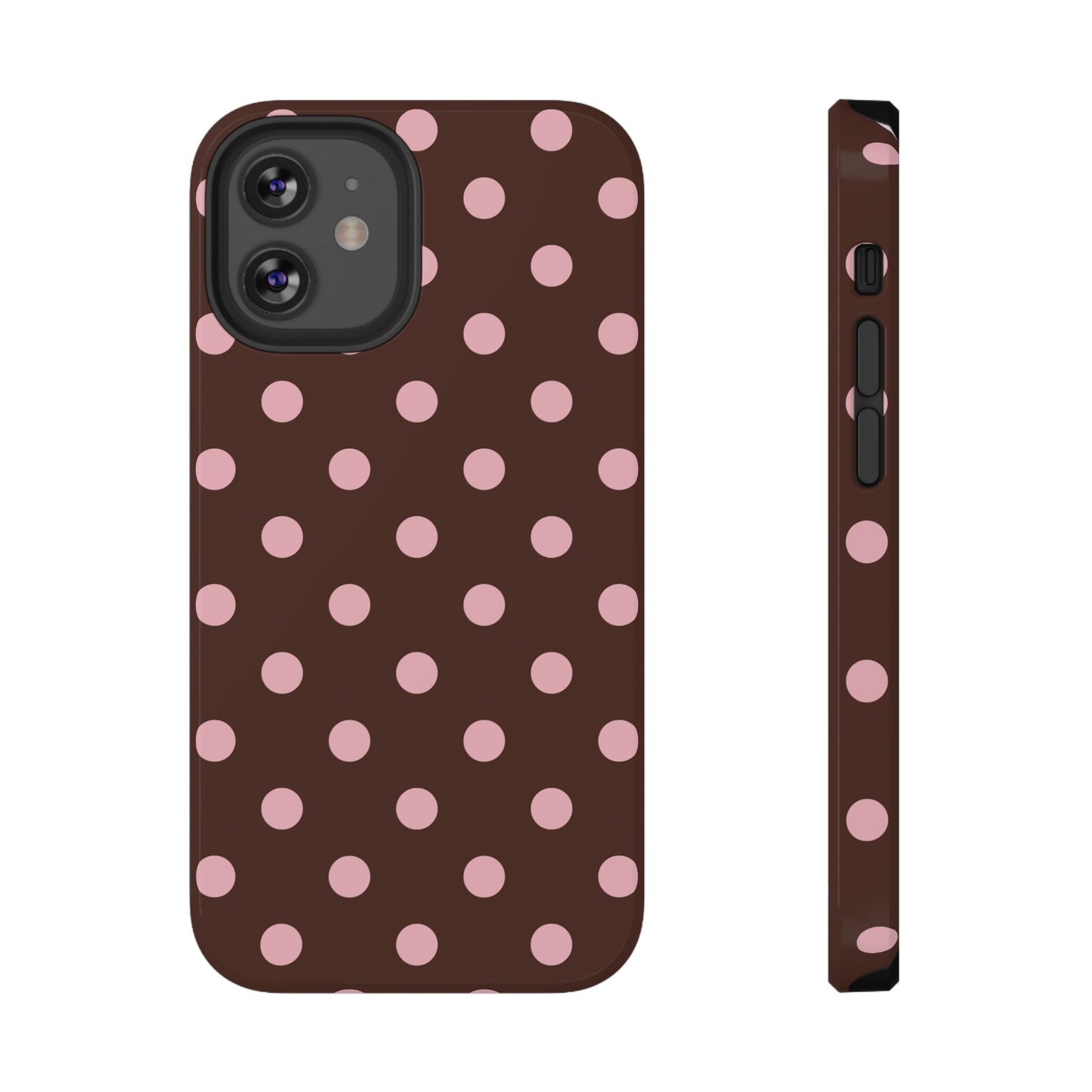 Pink Latte Polka Dots iPhone Case