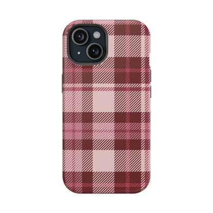 Burgundy Plaid iPhone Case