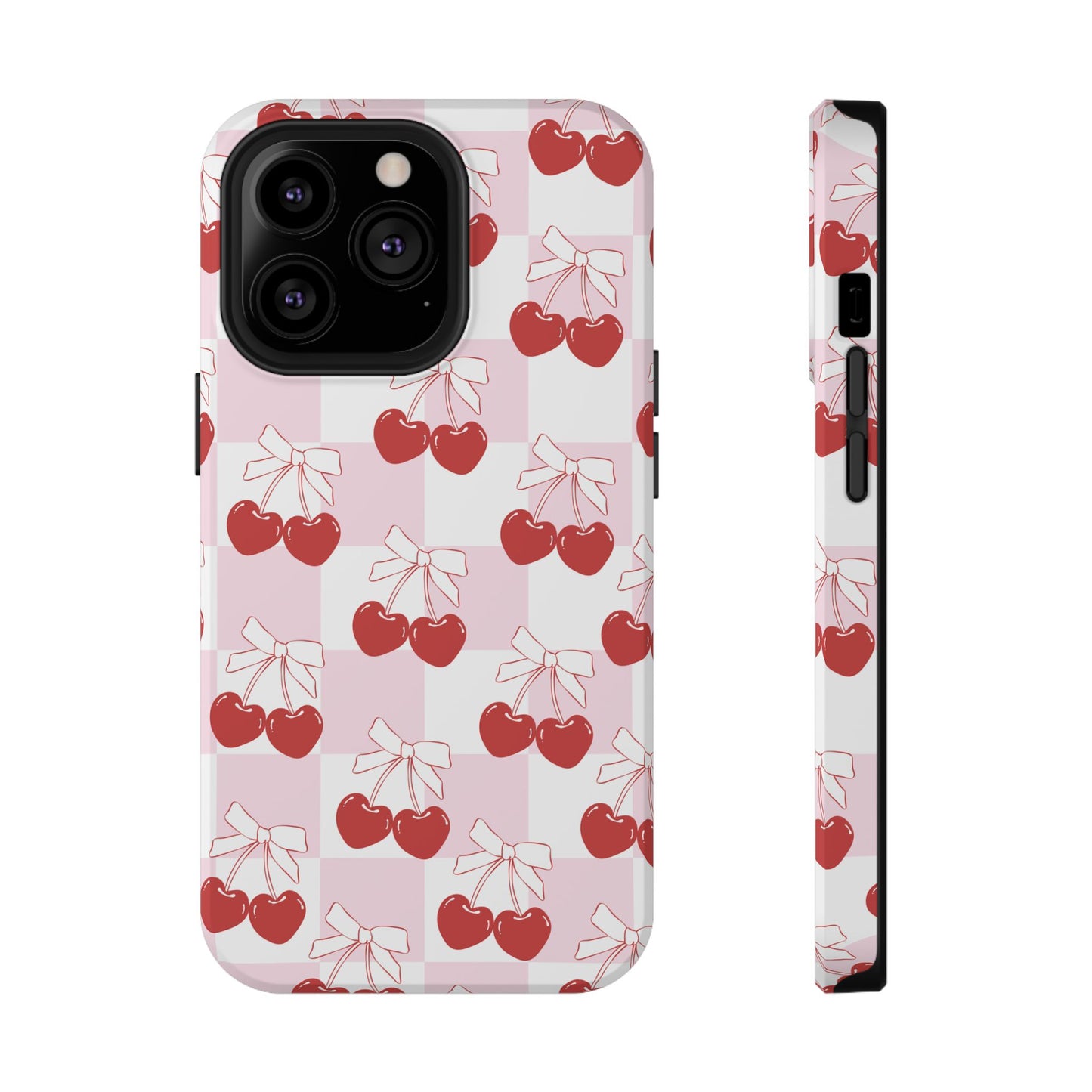 Cherry Bows Coquette iPhone Case