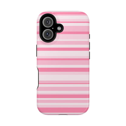 Pink Candy Stripes iPhone Case