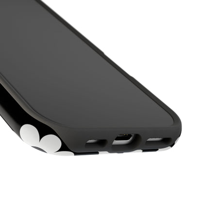 Black Retro Flowers iPhone Case