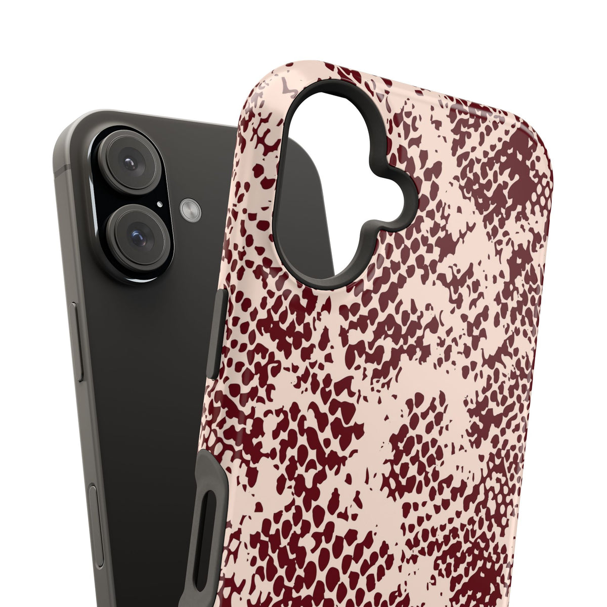 Burgundy Snake iPhone Case