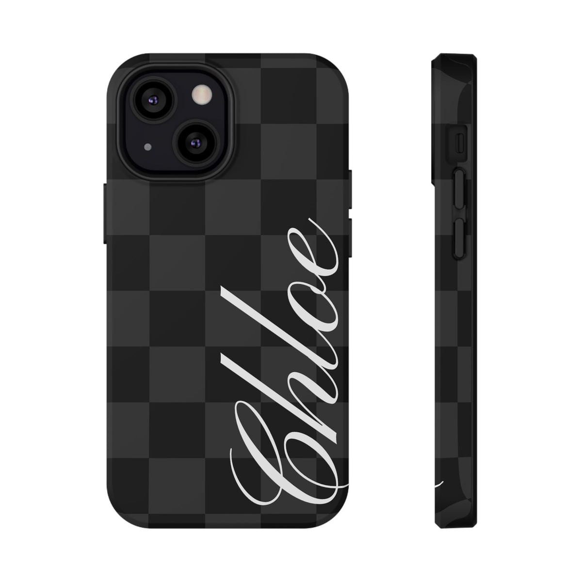 Custom Black Checkered iPhone Case
