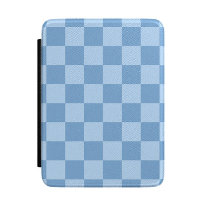 Blue Candy Checkered Kindle Case
