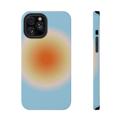 Orange & Blue Aura iPhone Case