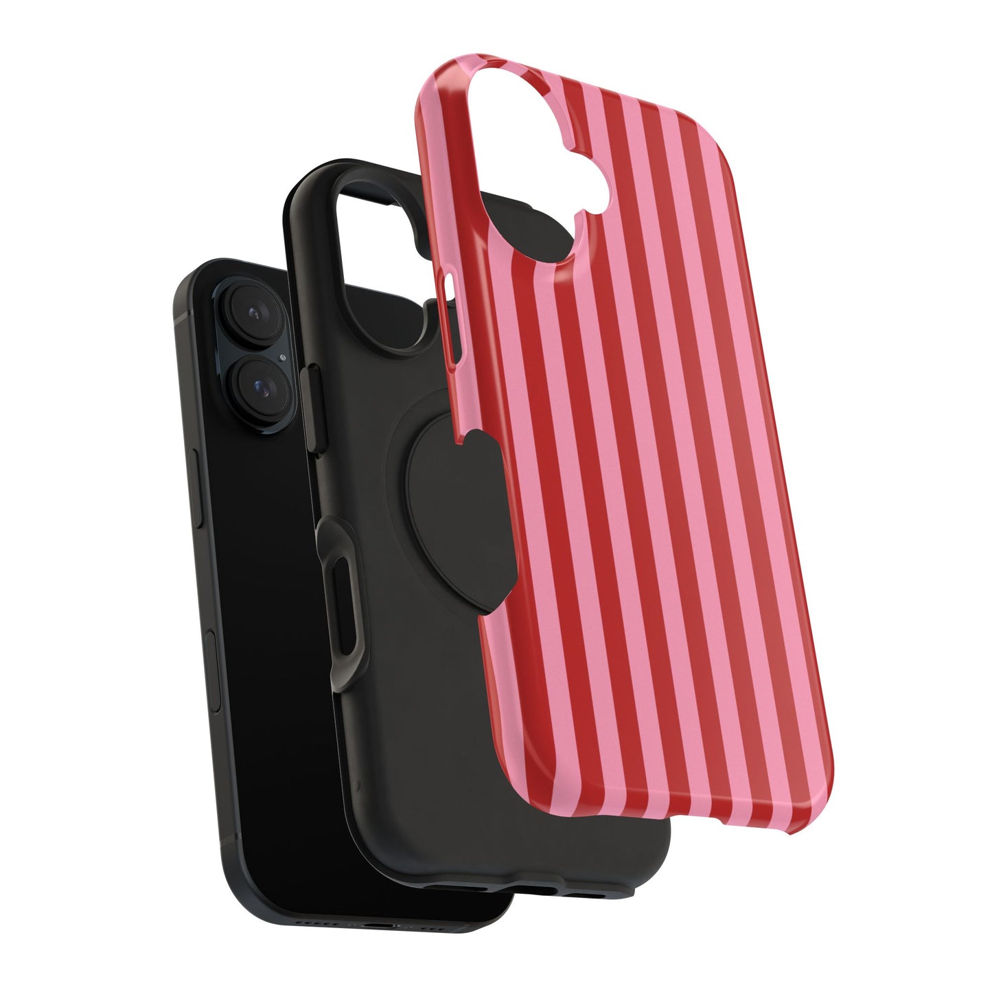 Cherry Blush Stripes iPhone Case
