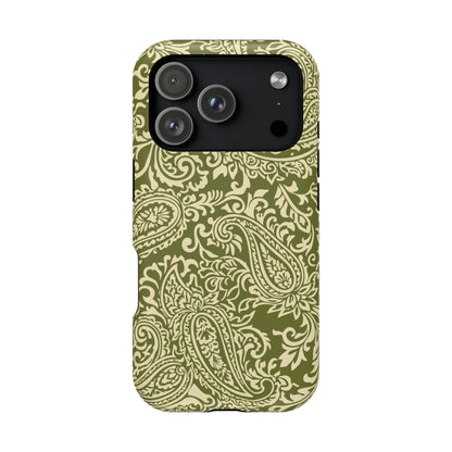Olive Paisley iPhone Case