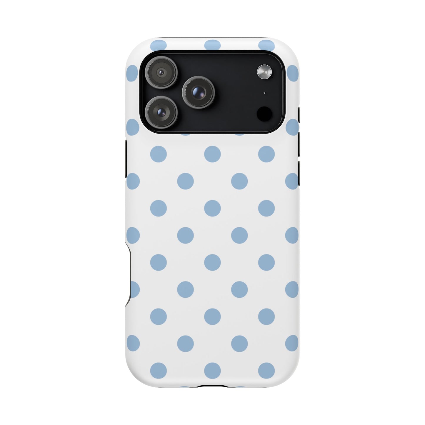 Blue Clouds Polka Dots iPhone Case