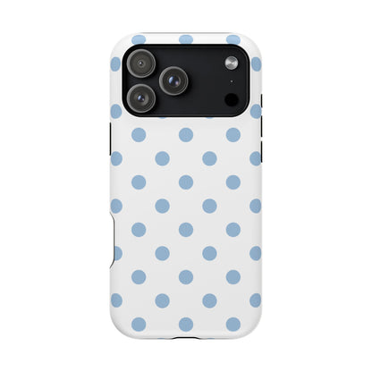 Blue Clouds Polka Dots iPhone Case