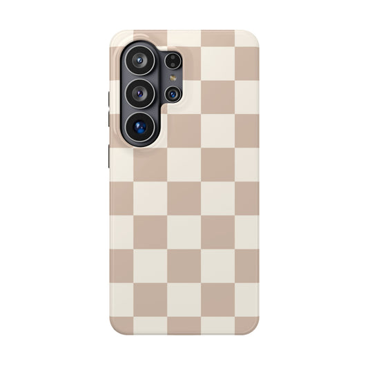 Neutral Checkered Samsung Case