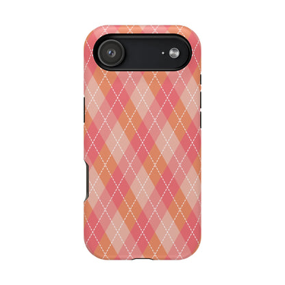 Pink Argyle iPhone Case