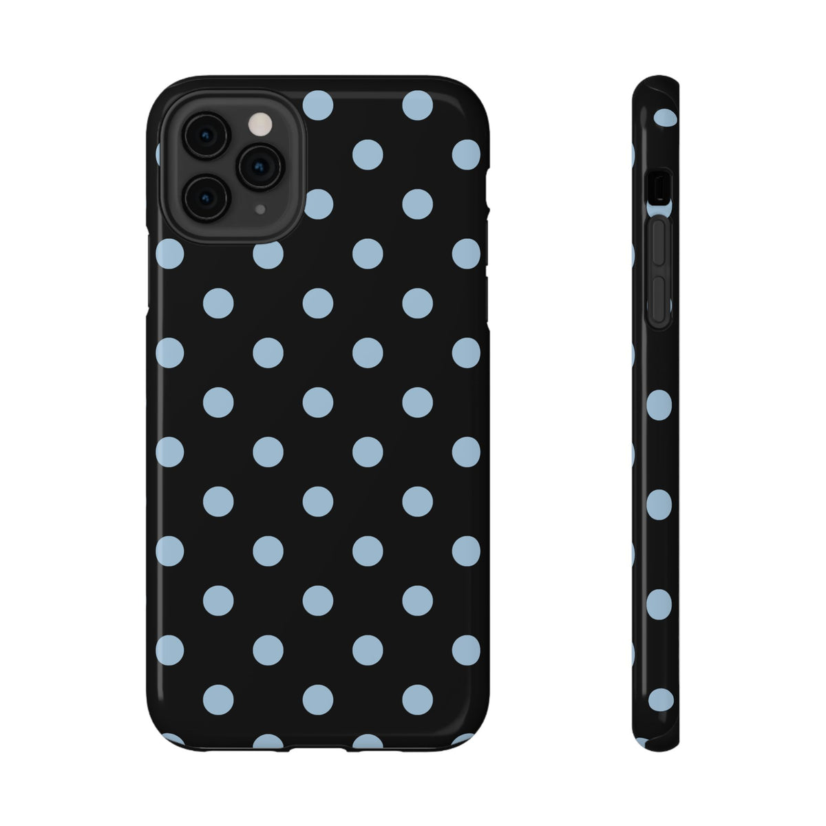 Blue Velvet Polka Dots iPhone Case
