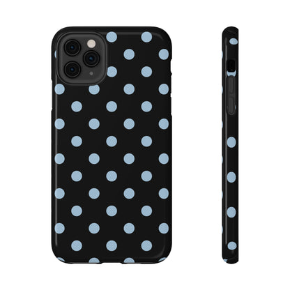 Blue Velvet Polka Dots iPhone Case