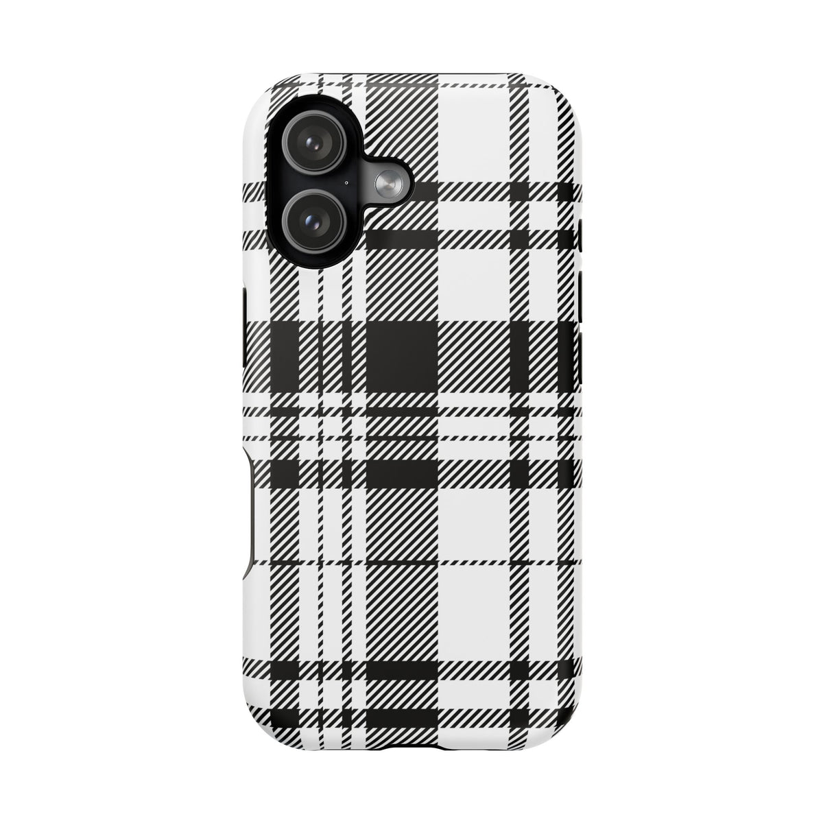 Black Plaid iPhone Case