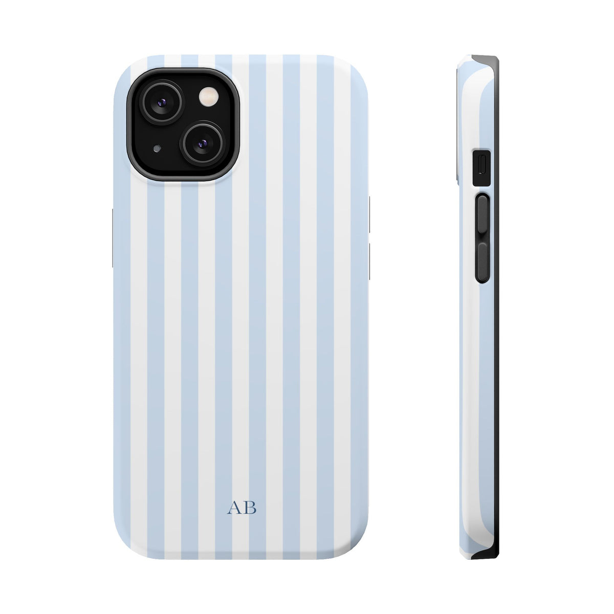 Custom Initials Blue Beau iPhone Case