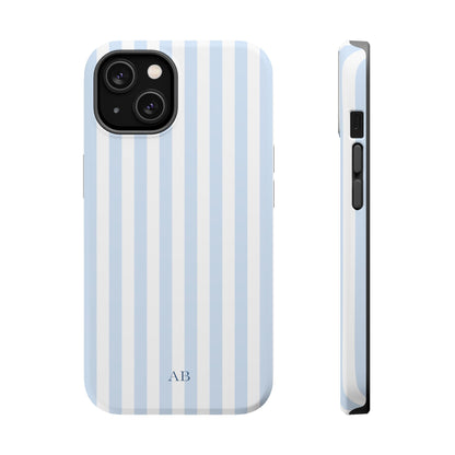 Custom Initials Blue Beau iPhone Case