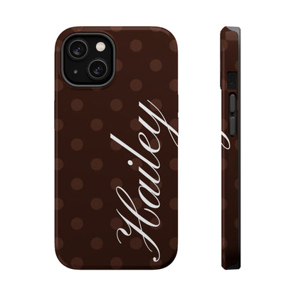 Custom Mocha Polka Dots iPhone Case