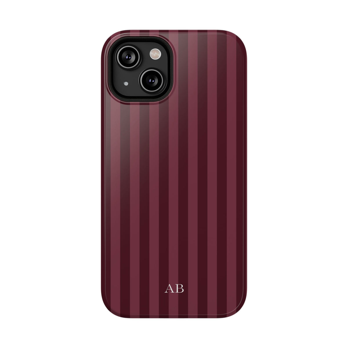 Custom Burgundy Stripes iPhone Case