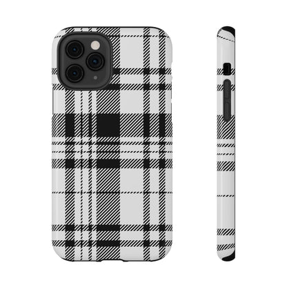 Black Plaid iPhone Case