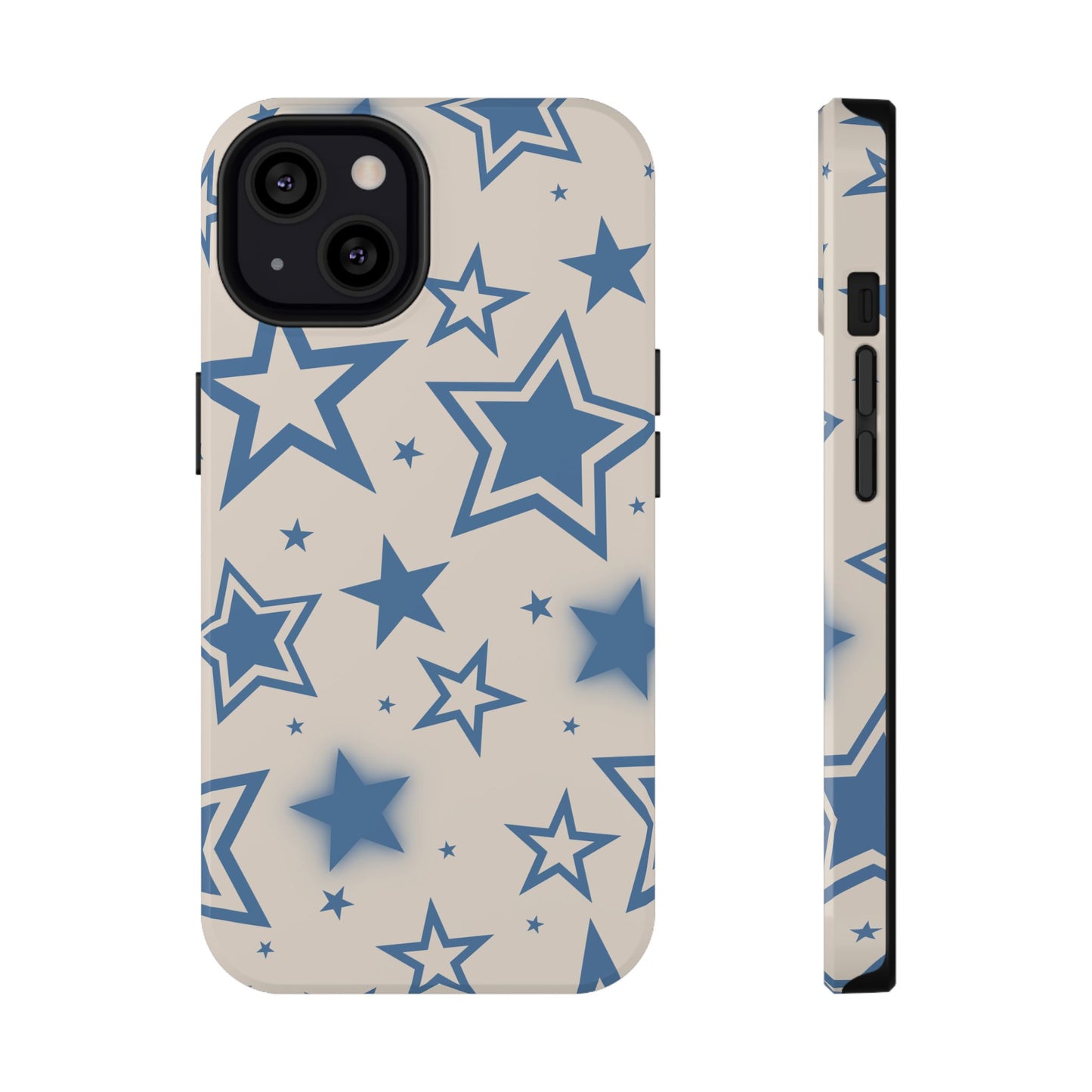 Beige & Blue Stardust iPhone Case