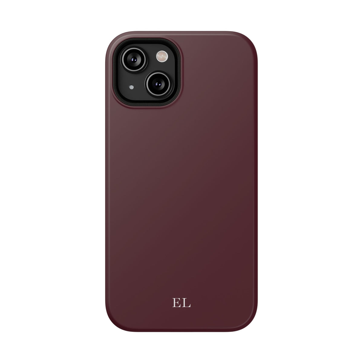 Custom Initials Burgundy iPhone Case
