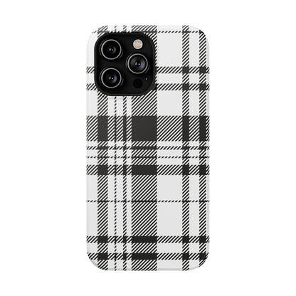 Black Plaid iPhone Case