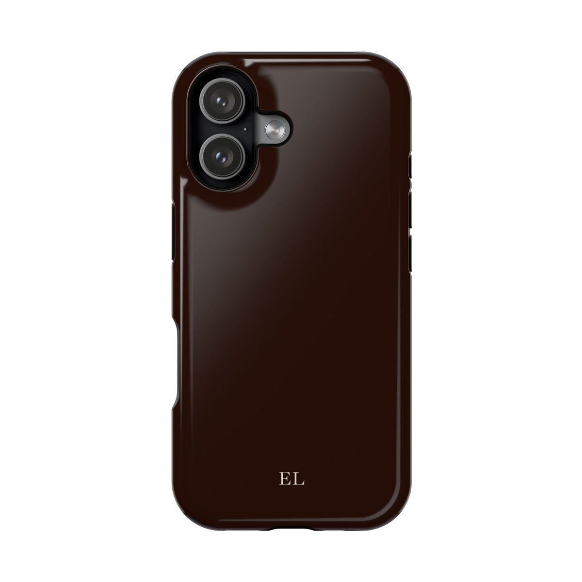 Custom Initials Mocha iPhone Case
