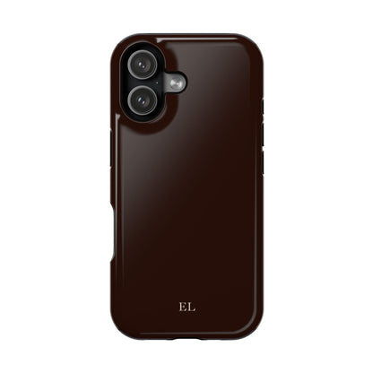 Custom Initials Mocha iPhone Case