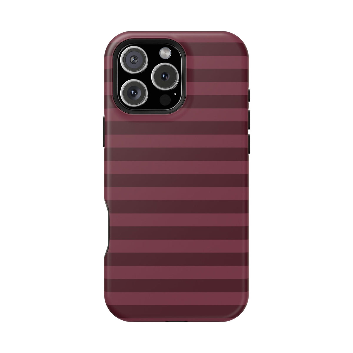 Burgundy Classic Striped iPhone Case