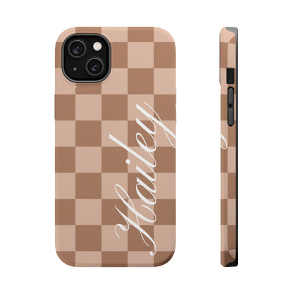 Custom Toffee Checkered iPhone Case