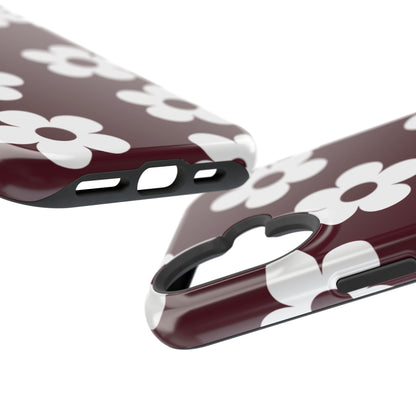 Burgundy Flowers iPhone Case