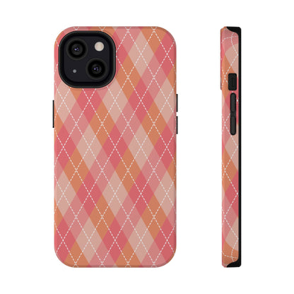 Pink Argyle iPhone Case
