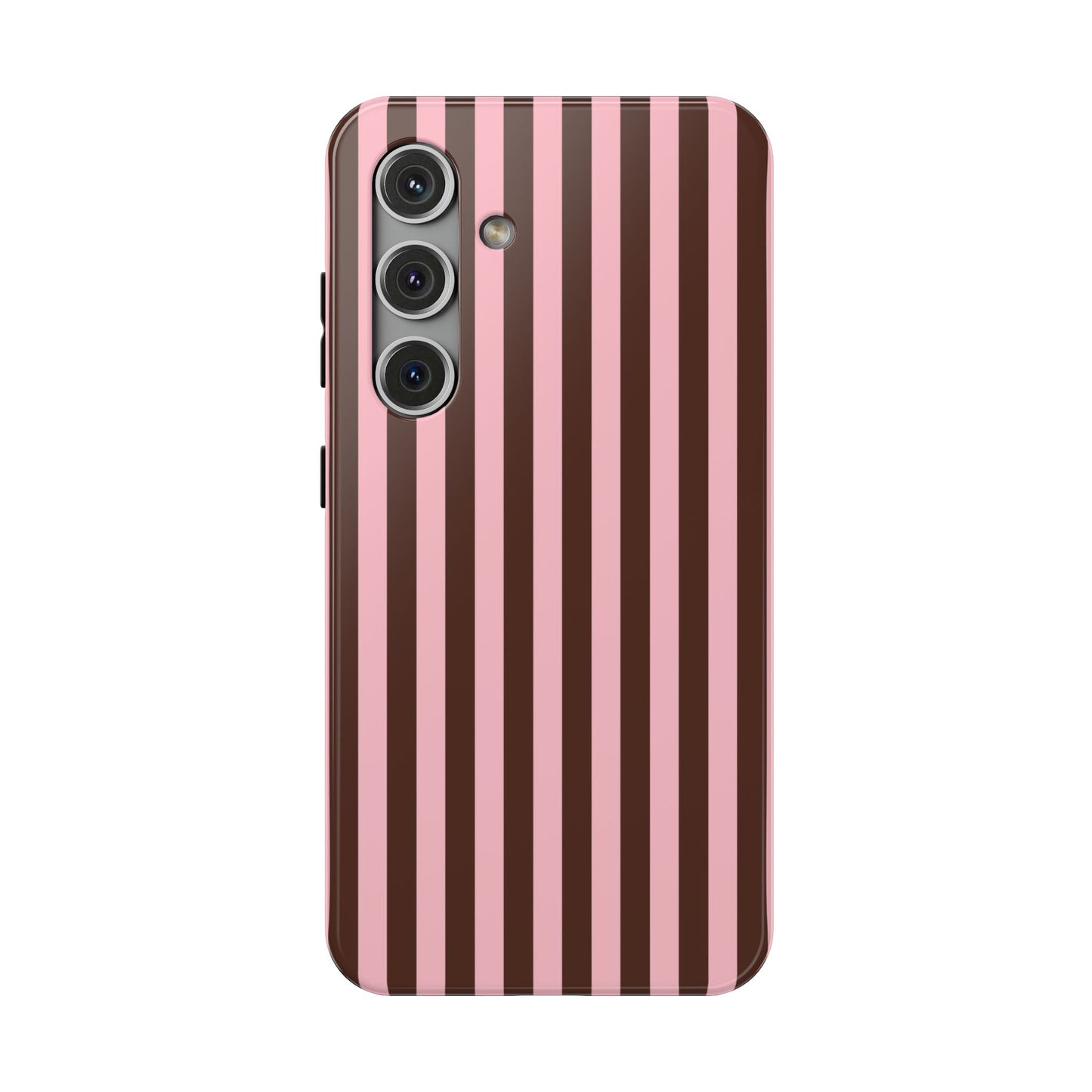 Pink Latte Stripes Samsung Case