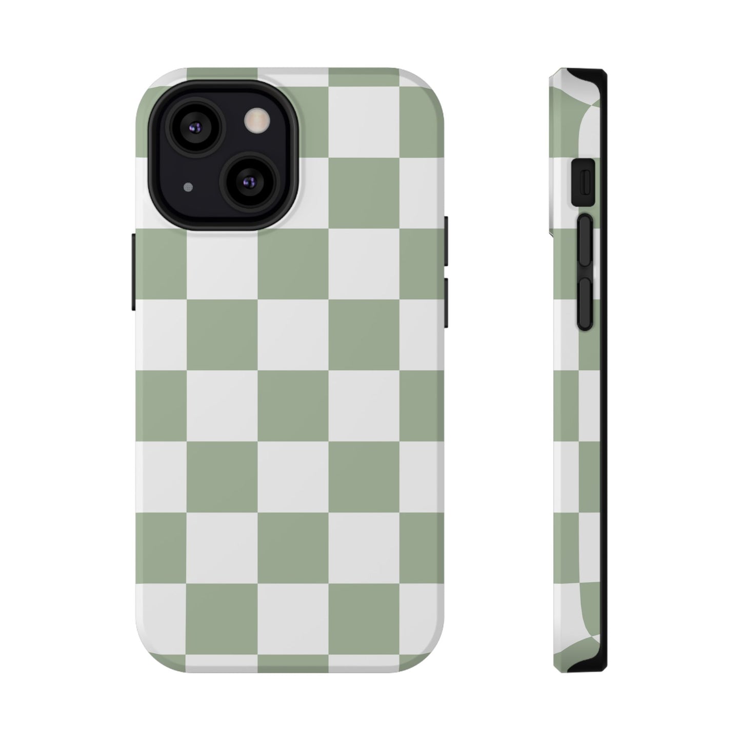 Sage Green Checkered iPhone Case