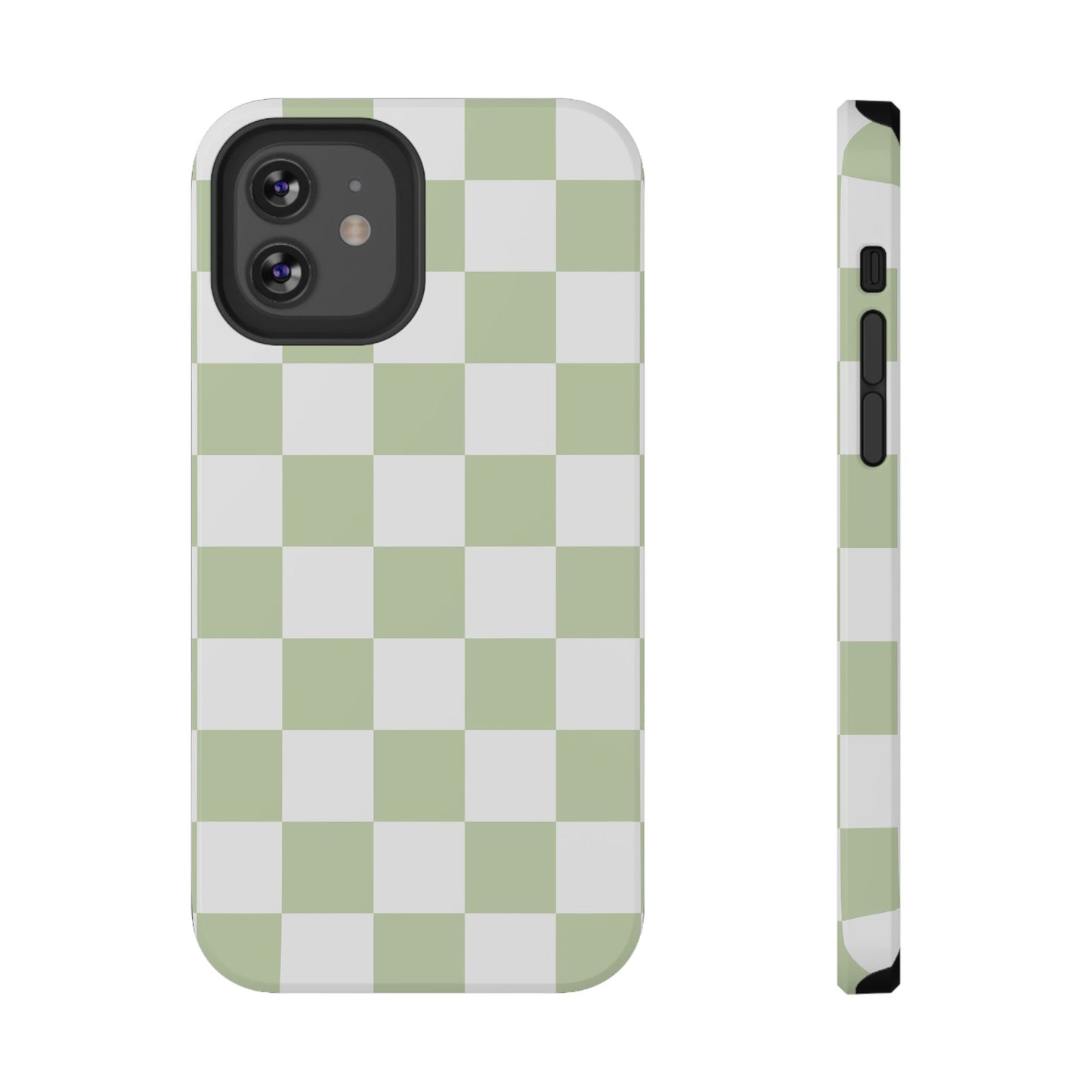 Pastel Green Checkered iPhone Case