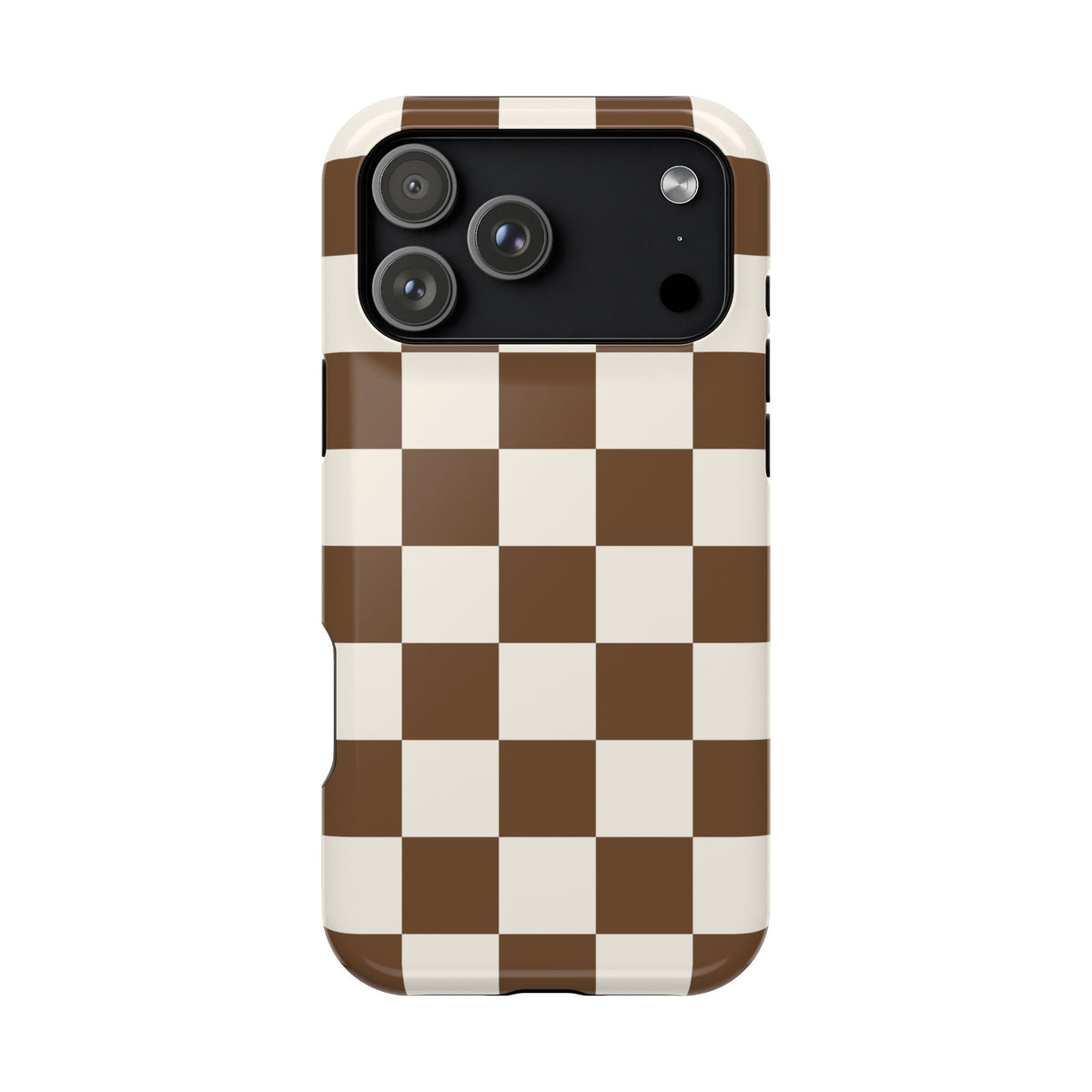 Brown Checkered iPhone Case from Stella Cases