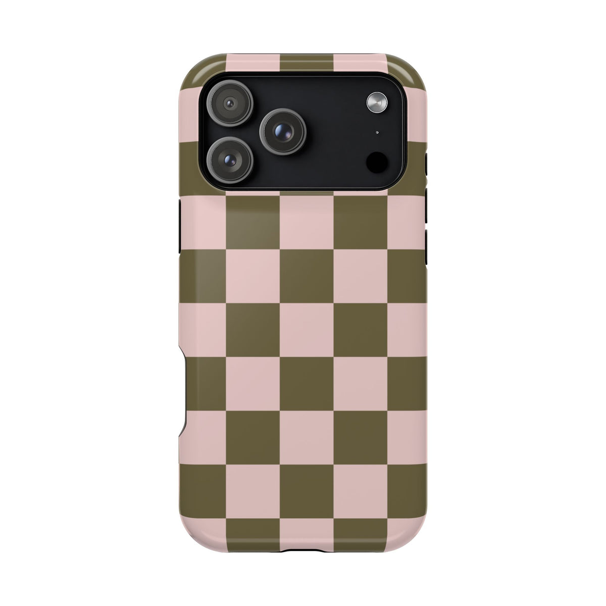 Pink Pistachio Checkered iPhone Case