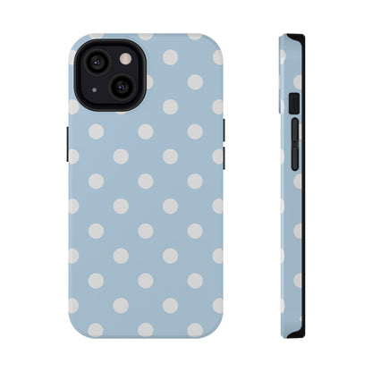 Blue Candy Polka Dots iPhone Case