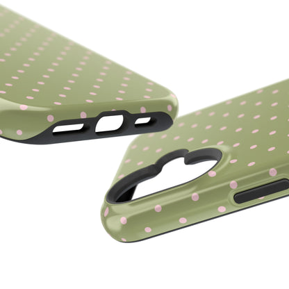 Pink Matcha Mini Dots iPhone Case