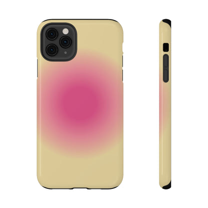 Hot Pink & Yellow Aura iPhone Case