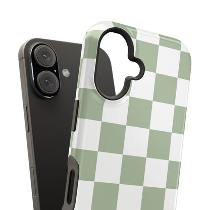 Sage Green Checkered iPhone Case