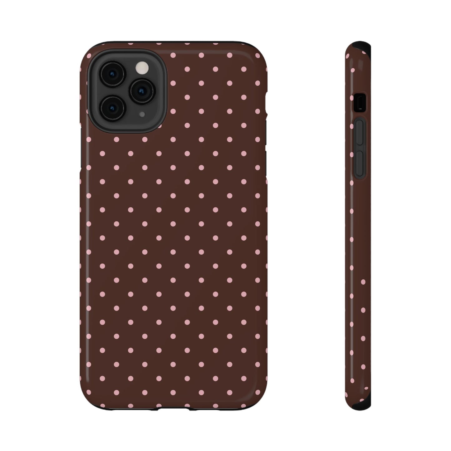 Pink Latte Mini Dots iPhone Case
