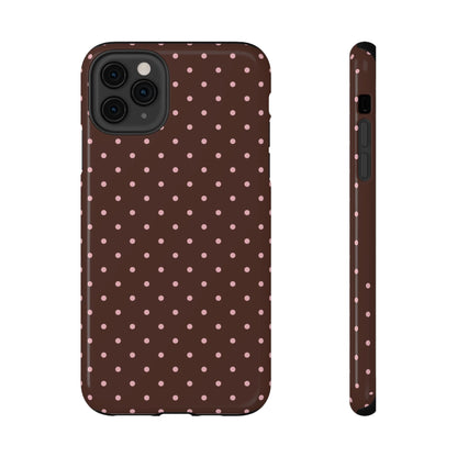 Pink Latte Mini Dots iPhone Case