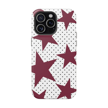 Burgundy Star iPhone Case