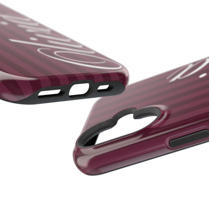 Custom Plum Stripes iPhone Case